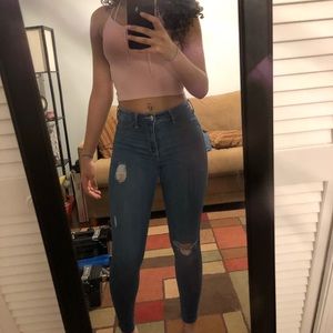 Hollister Advanced Stretch Ripped Skinny Jeans
